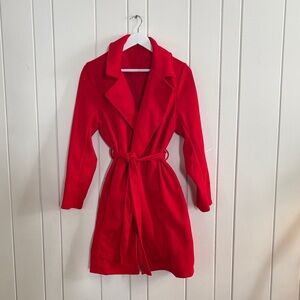 SHEIN Red Trench Coat